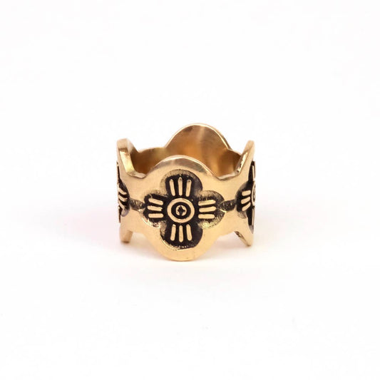 Gladys Brass Bandana Slide Ring