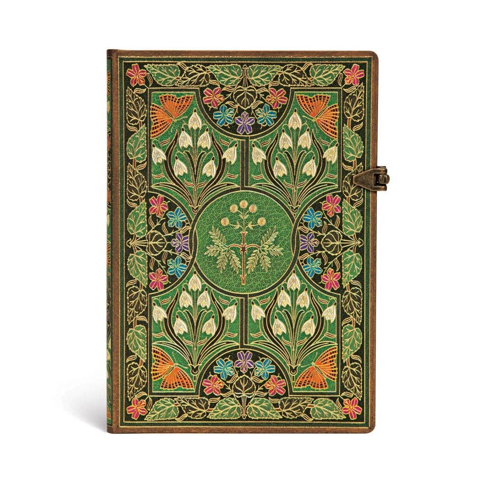 Paperblanks ~ Poetry in Bloom ~ Hardcover ~ Midi ~ Lined ~ Clasp Closure ~ 144 Pg ~ 120 GSM