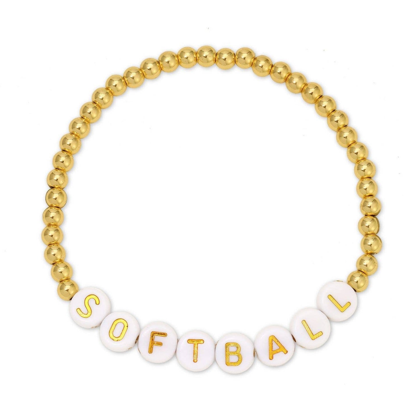 Softball Beaded Bracelet