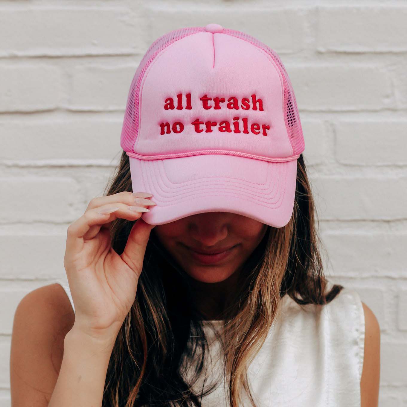 All Trash No Trailer Trucker Hat Cap