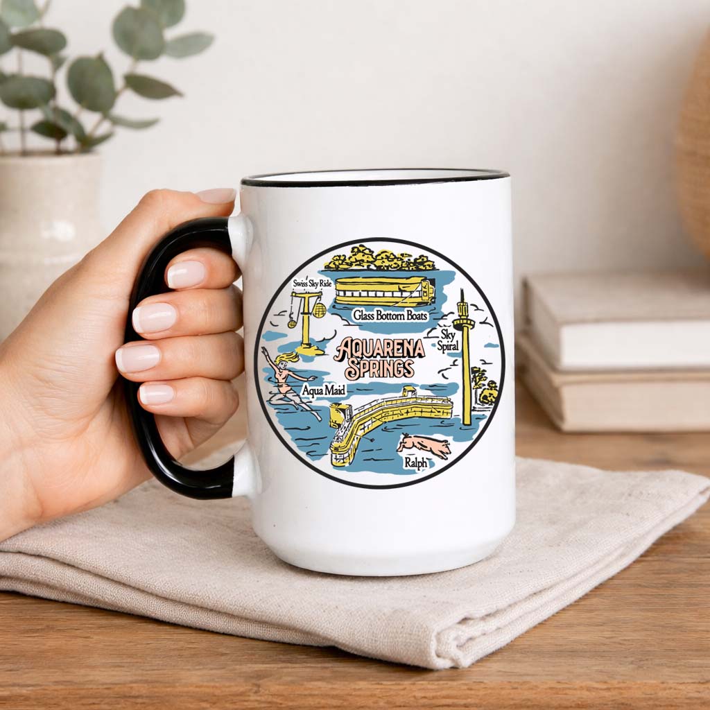 Aquarena Springs San Marcos Texas Coffee Mug Vintage Texas Mug Local Landmark Mug Ceramic Coffee Mug