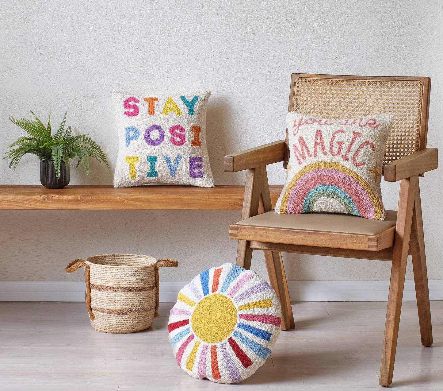 Rainbow Sun Hook Pillow - The Pillow Shop