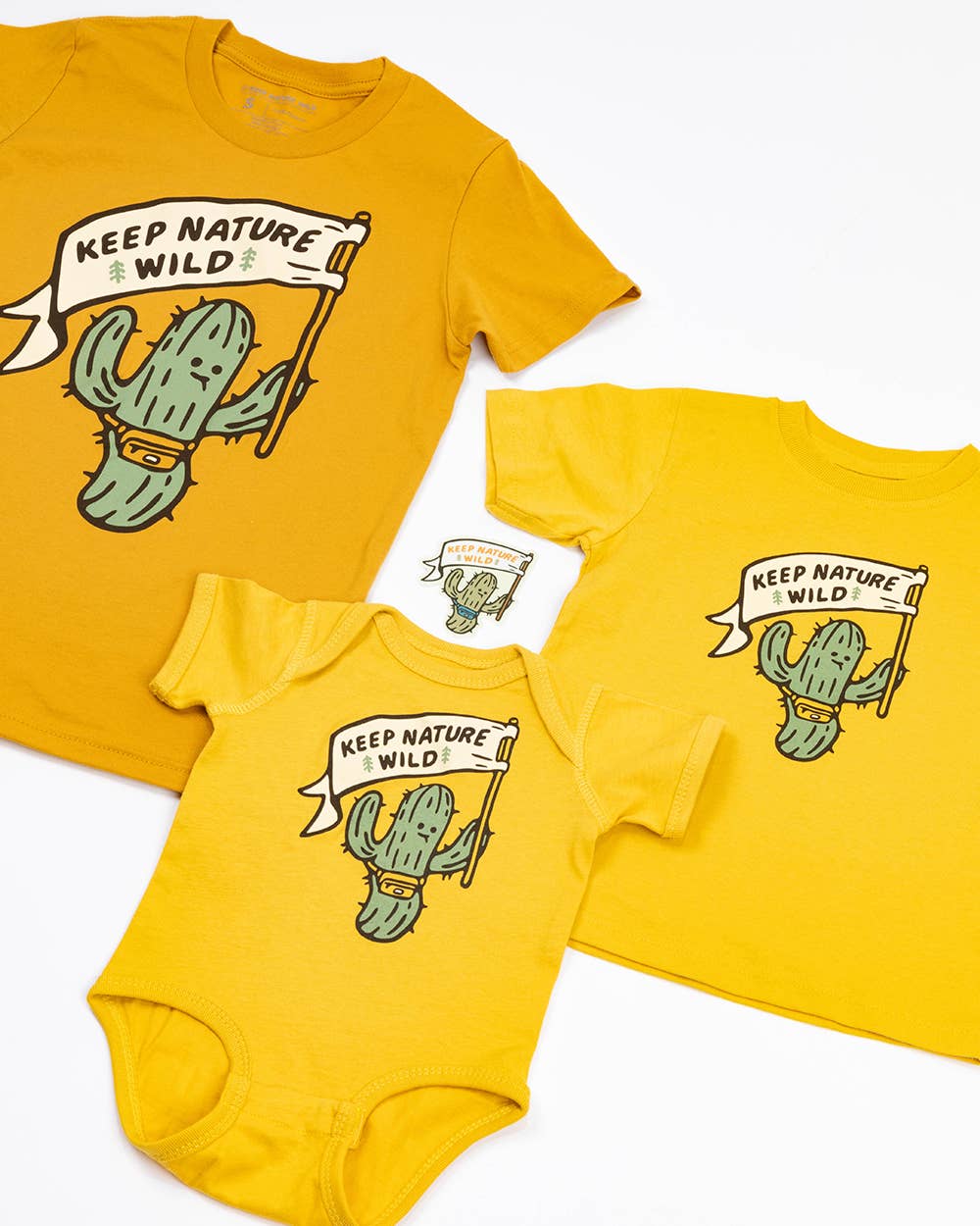 Happy Camper Saguaro Toddler Tee | Mustard