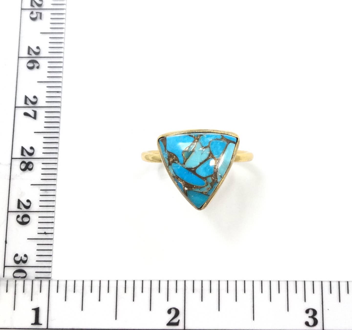 Geometric Mosaic Stud Ring