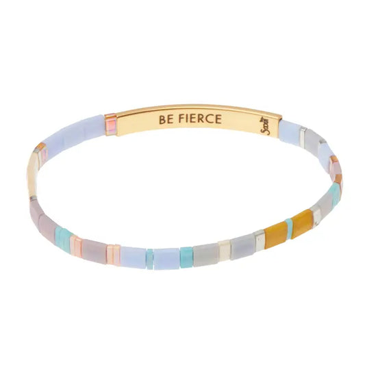 Good Karma Miyuki Bracelet - Be Fierce Lavender/Gold