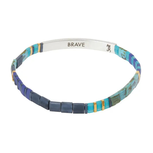 Good Karma Miyuki Bracelet - Brave Cobalt/Silver