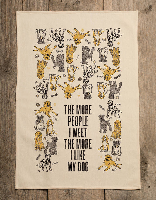 The More People I Meet Dog Lover Kitchen Towel