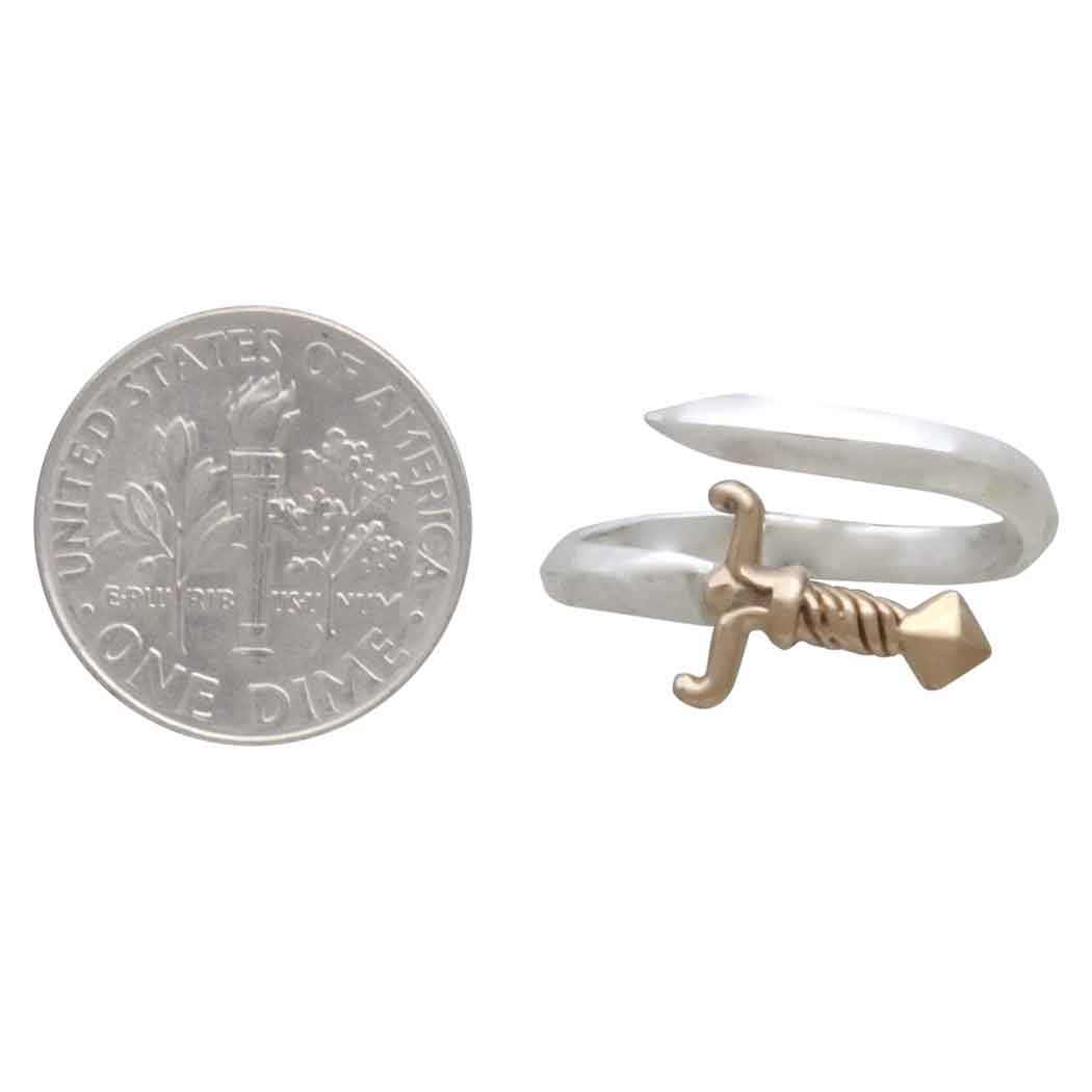 Mixed Metal Sword Bypass Ring