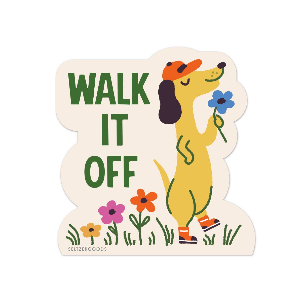 Walk It Off Dog Sticker