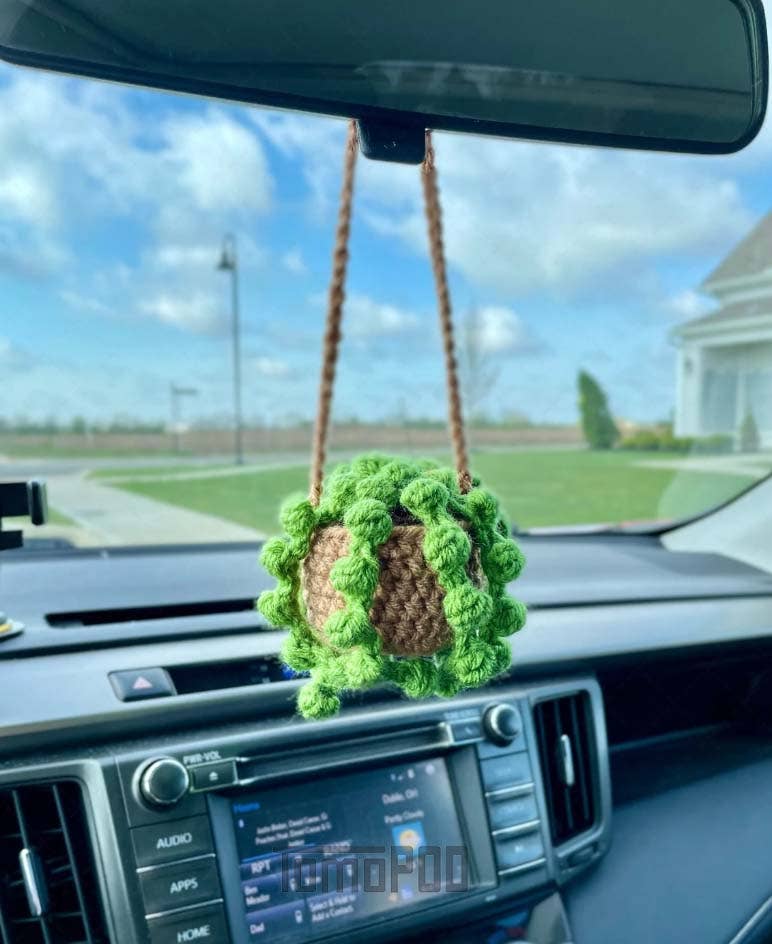 Crochet Succulent Plant Car Hanging Plant Crochet Car Plant