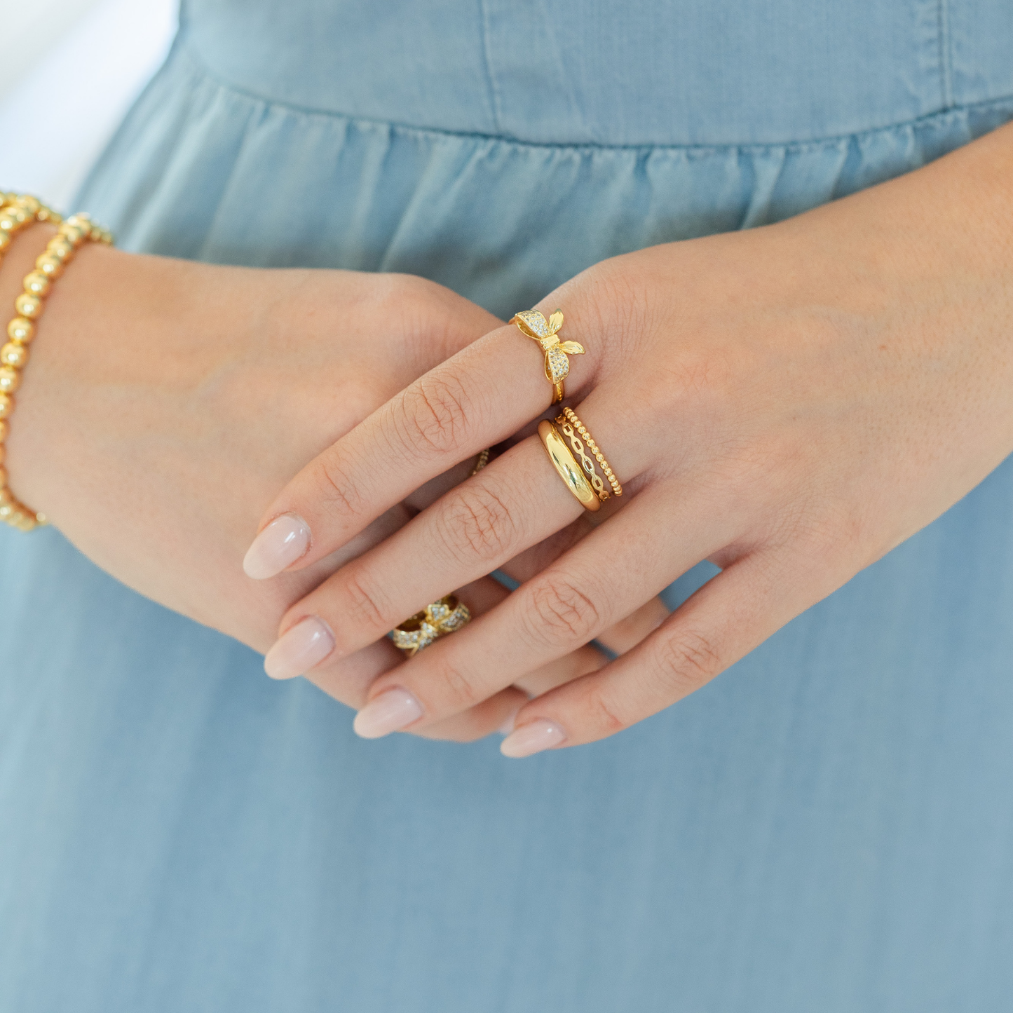 Super Delicate Adjustable Dot Ring