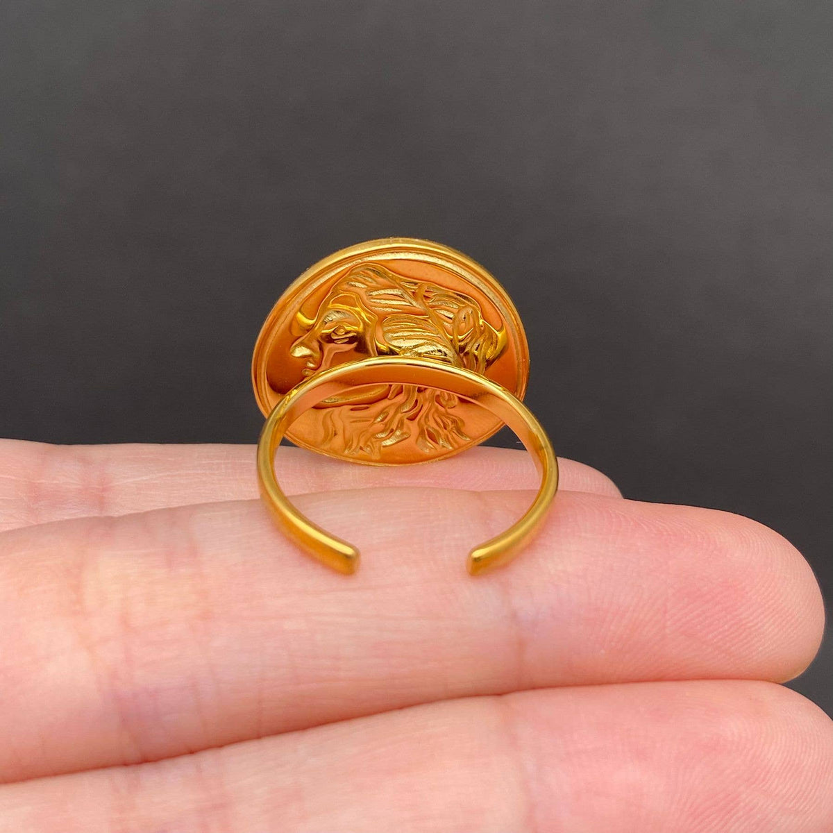 Portrait Ring | 18K Gold Plated Stainless Steel