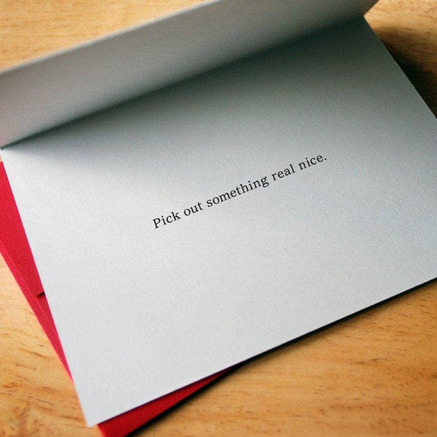 Lazy Gift-Giver Greeting Card