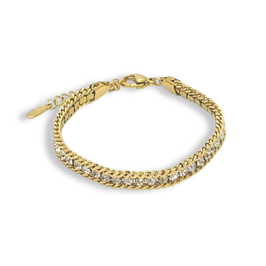 Chain CZ Tennis Bracelet - Water Resistant