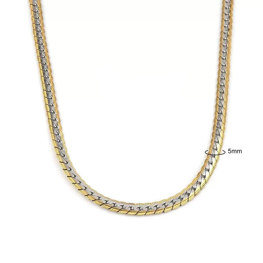 Mixed Metal Cuban Chain Necklace - Waterproof