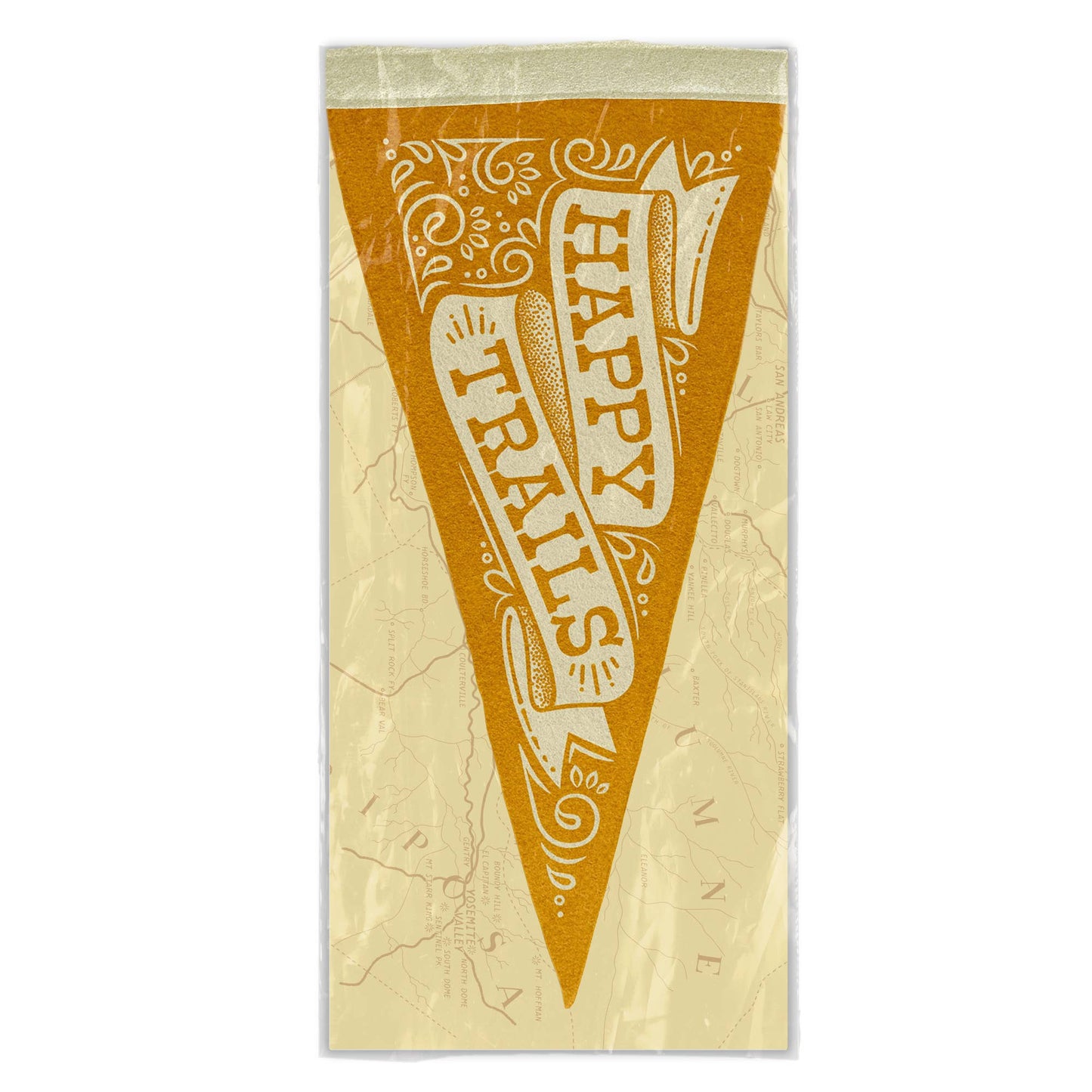 Happy Trails Mini Pennant