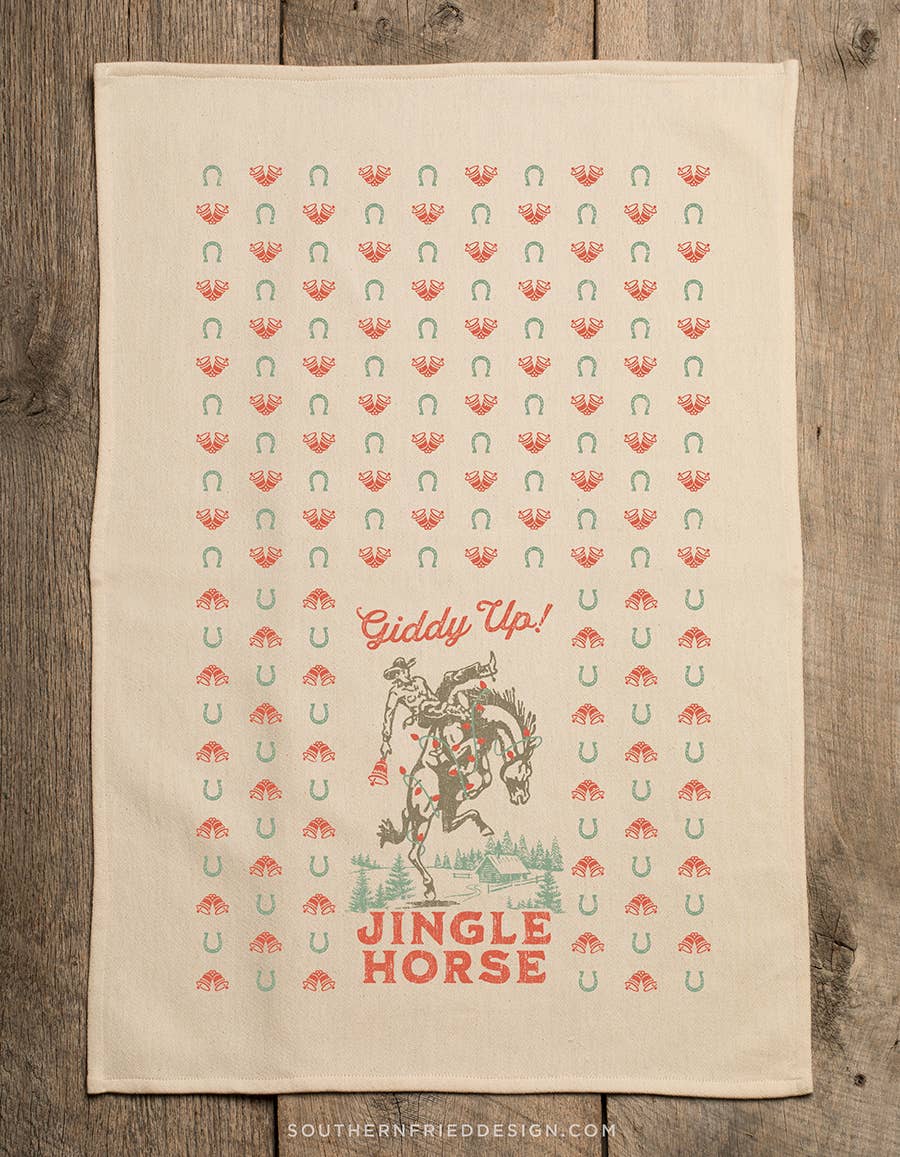 Giddy Up Jingle Horse Kitchen Towel