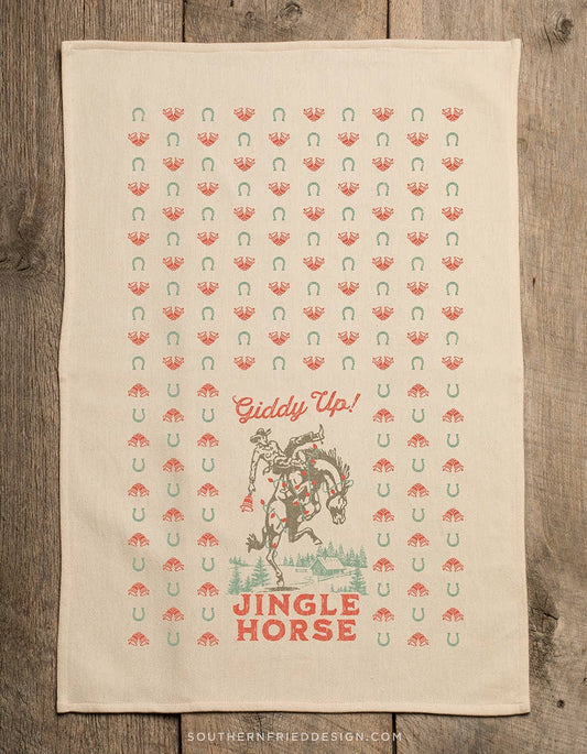 Giddy Up Jingle Horse Kitchen Towel