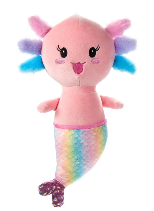 Axolotl Mermaid Asst Green, Pink, Purple 14" (34cm)
