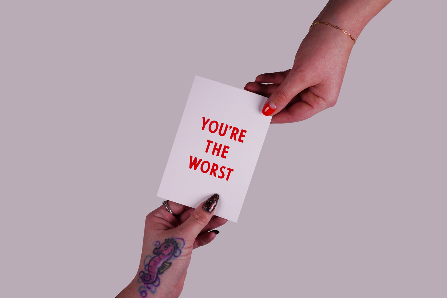 You're The Worst Greeting Card & Matching Mini Pennant