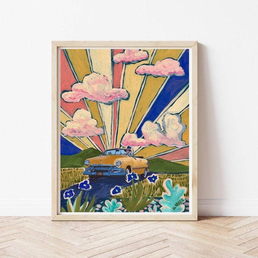 West Texas Vintage Car Print