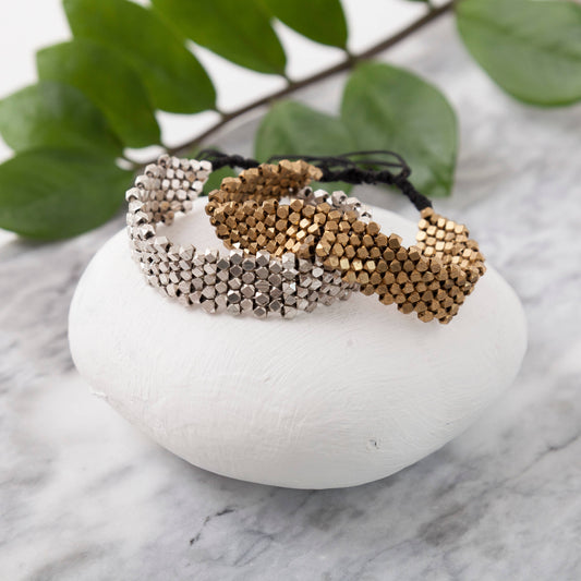 Adjustable Silver Band Bracelet