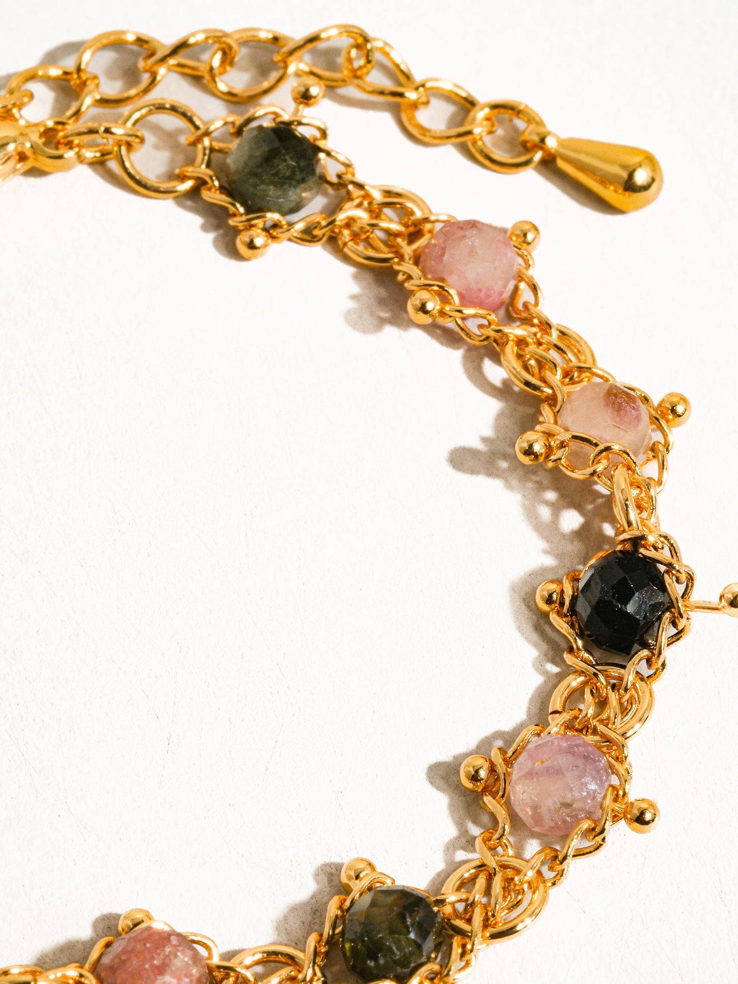 Skylar 18K Gold Multi-Stone Chained Bracelet