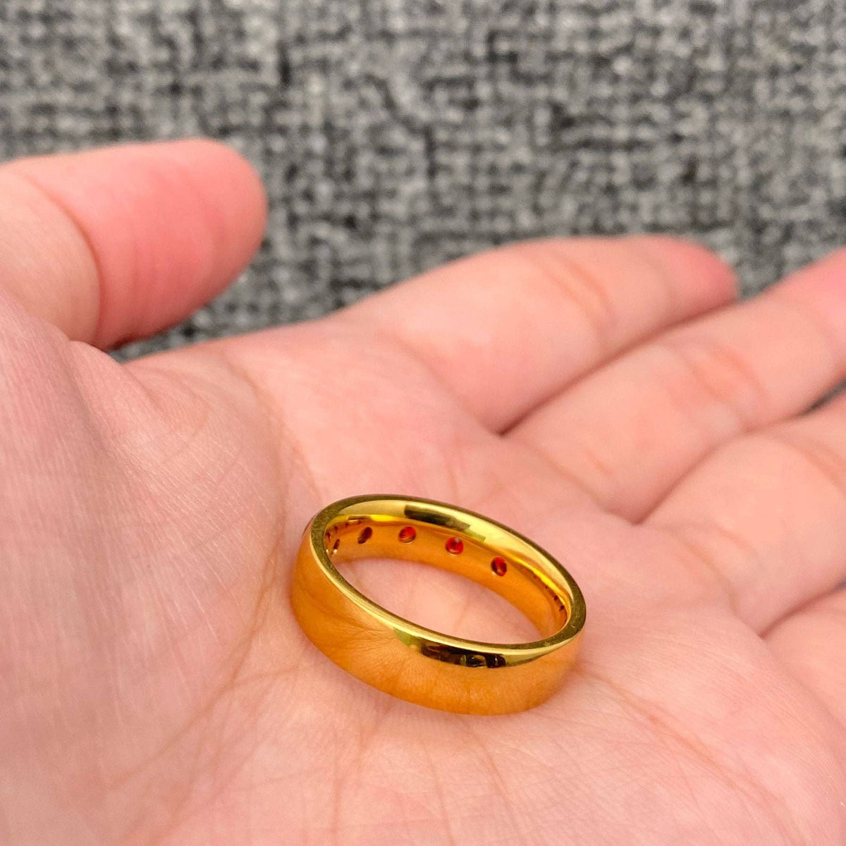 Five Heart Zircon Ring | 18K Gold Plated Stainless Steel