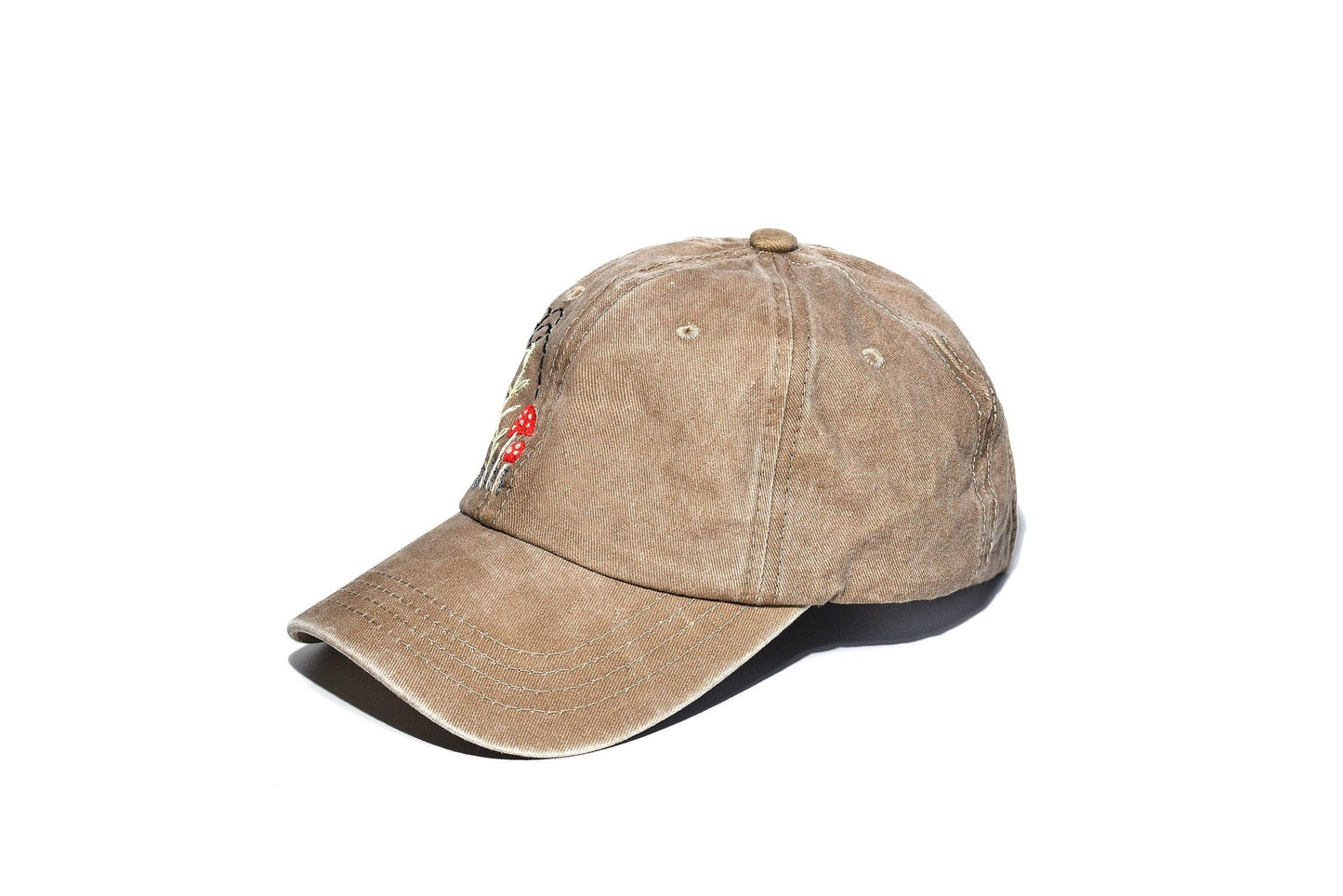 Mushroom Forest & Bee Embroidered Baseball Cap✅