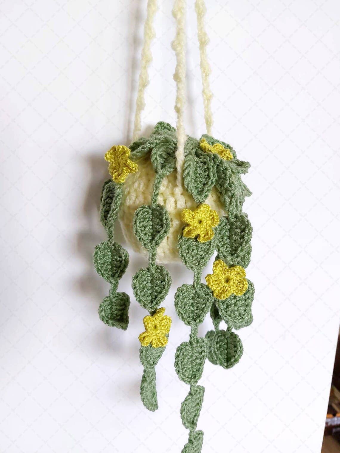 Crochet Plant Hanging Ornament, Houseplant Decor, Home Decor