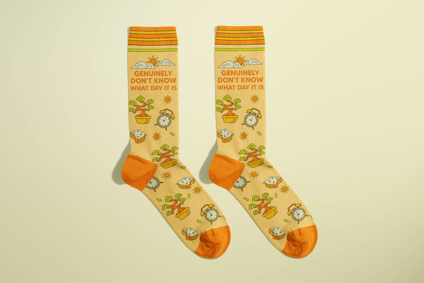 Don't know What Day It is Socks (stocking stufer, holiday