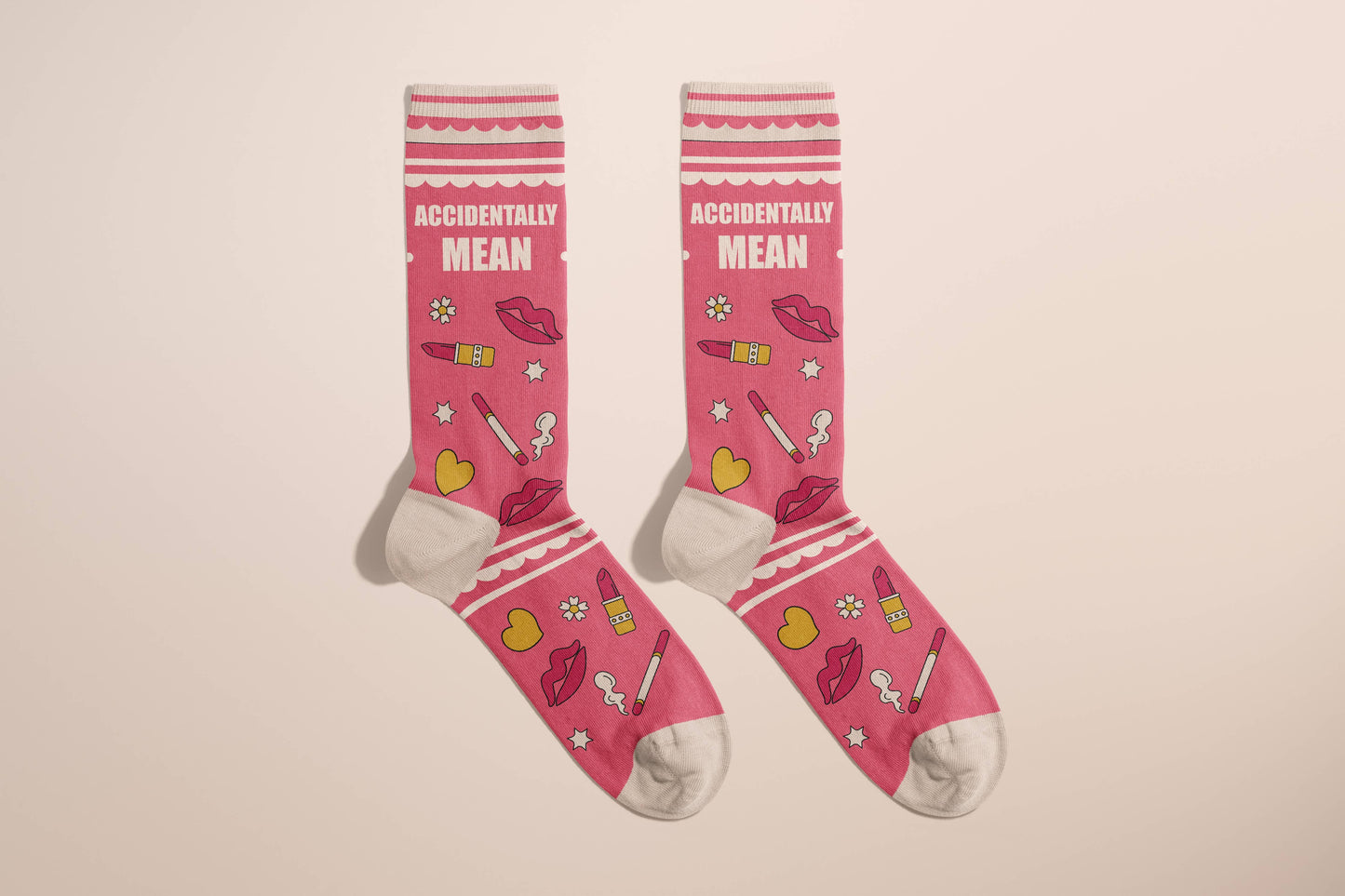 Accidentaly Mean Socks (stocking stuffer)