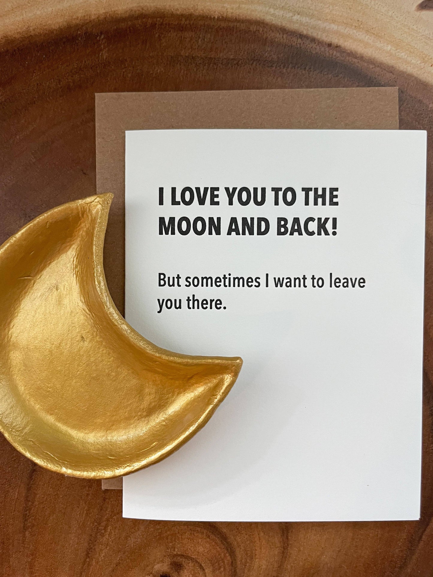 Moon & Back - Love Card - Letterpress Printed