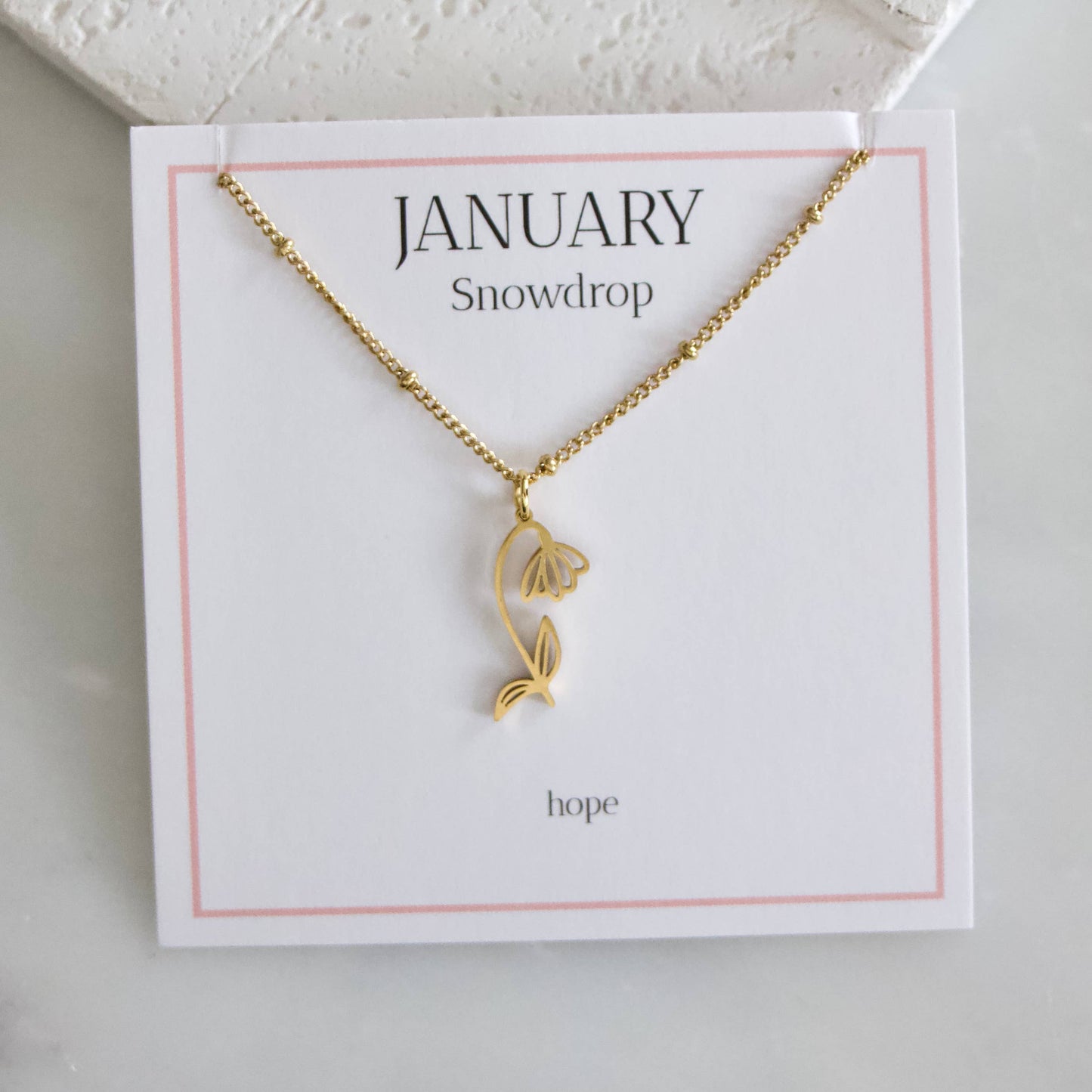 12 Birth Moth Flower Necklaces With Display