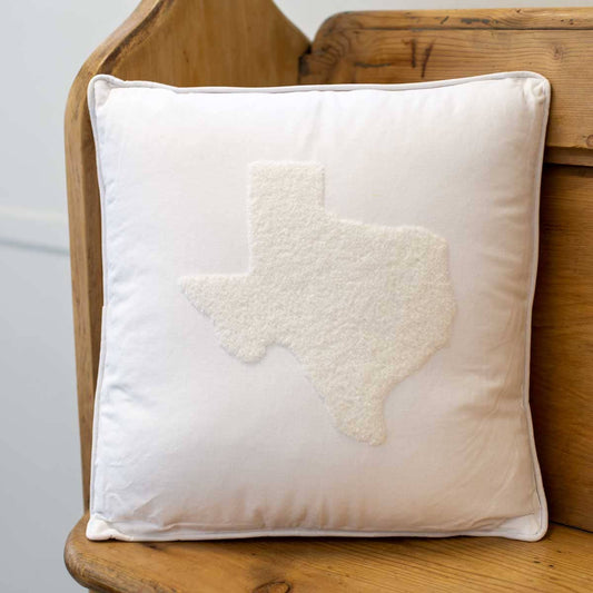 Texas Embroidered Pillow