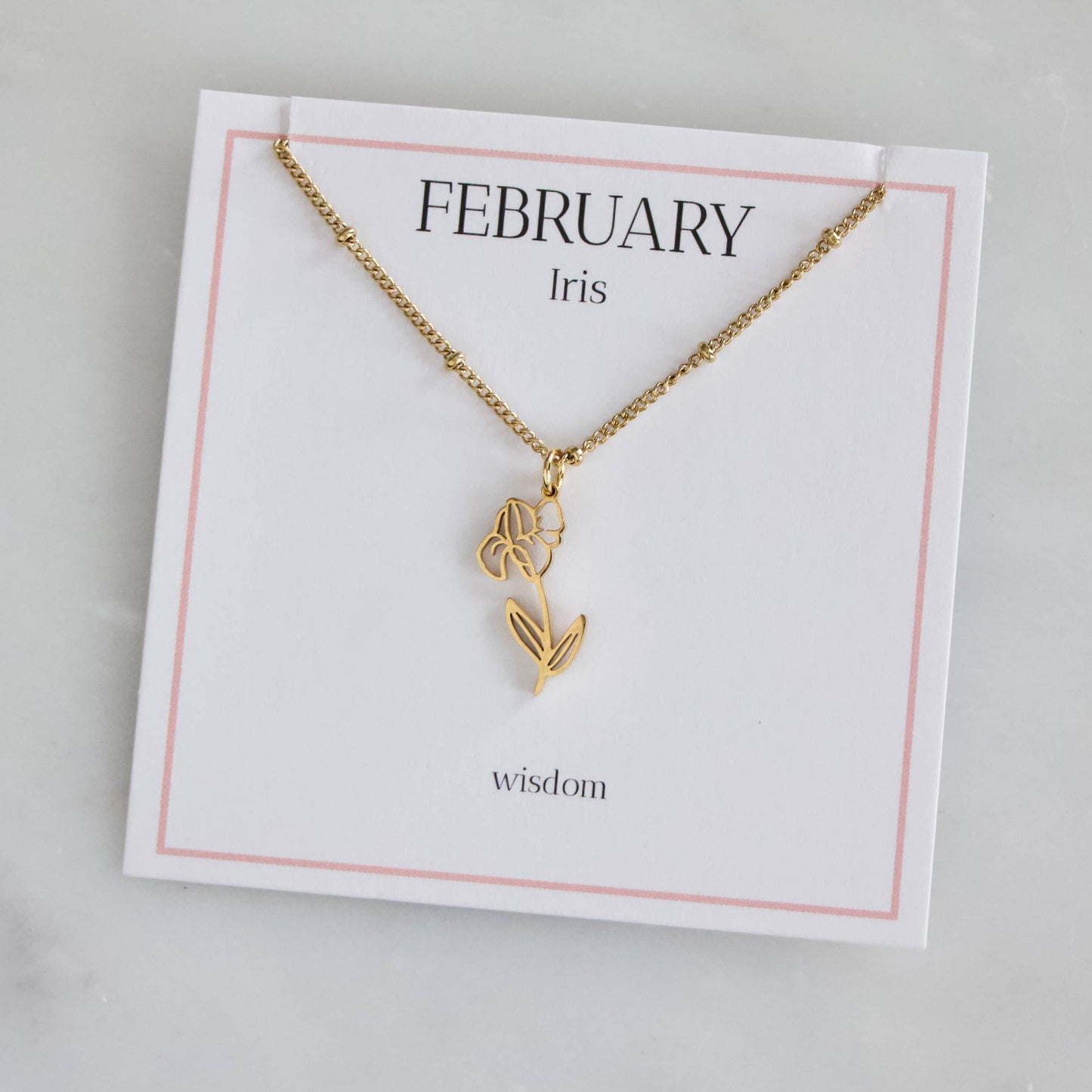 12 Birth Moth Flower Necklaces With Display