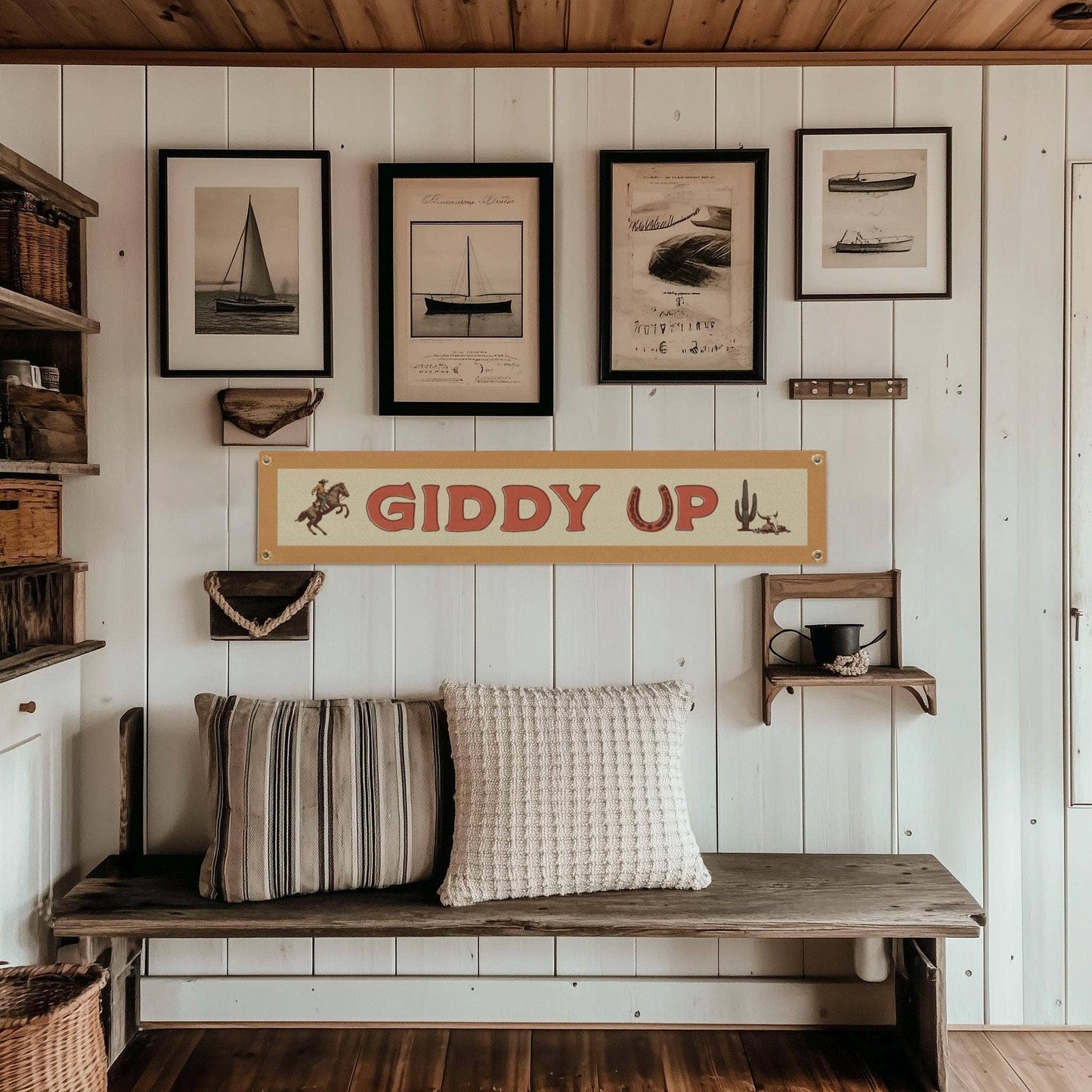 Giddy Up Felt Sign Banner