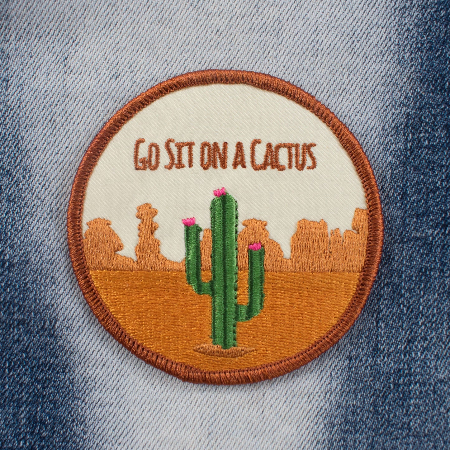 Go Sit On A Cactus (Iron-On Patch)