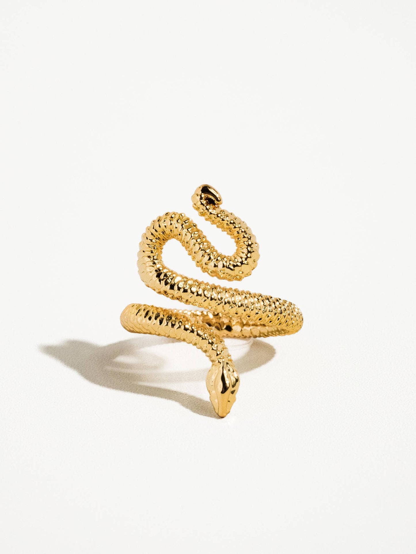 Ophelia 18K Gold-Plated Contemporary Twist Serpent Ring