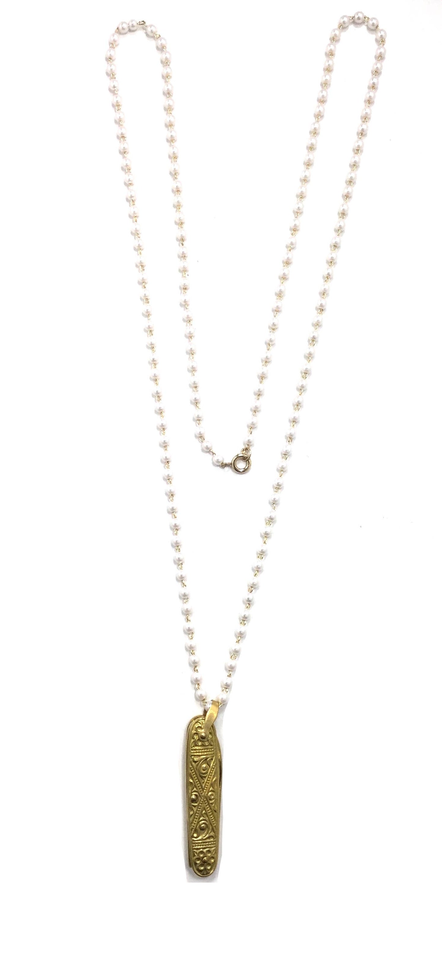 Ornate Pocket Knife Necklace