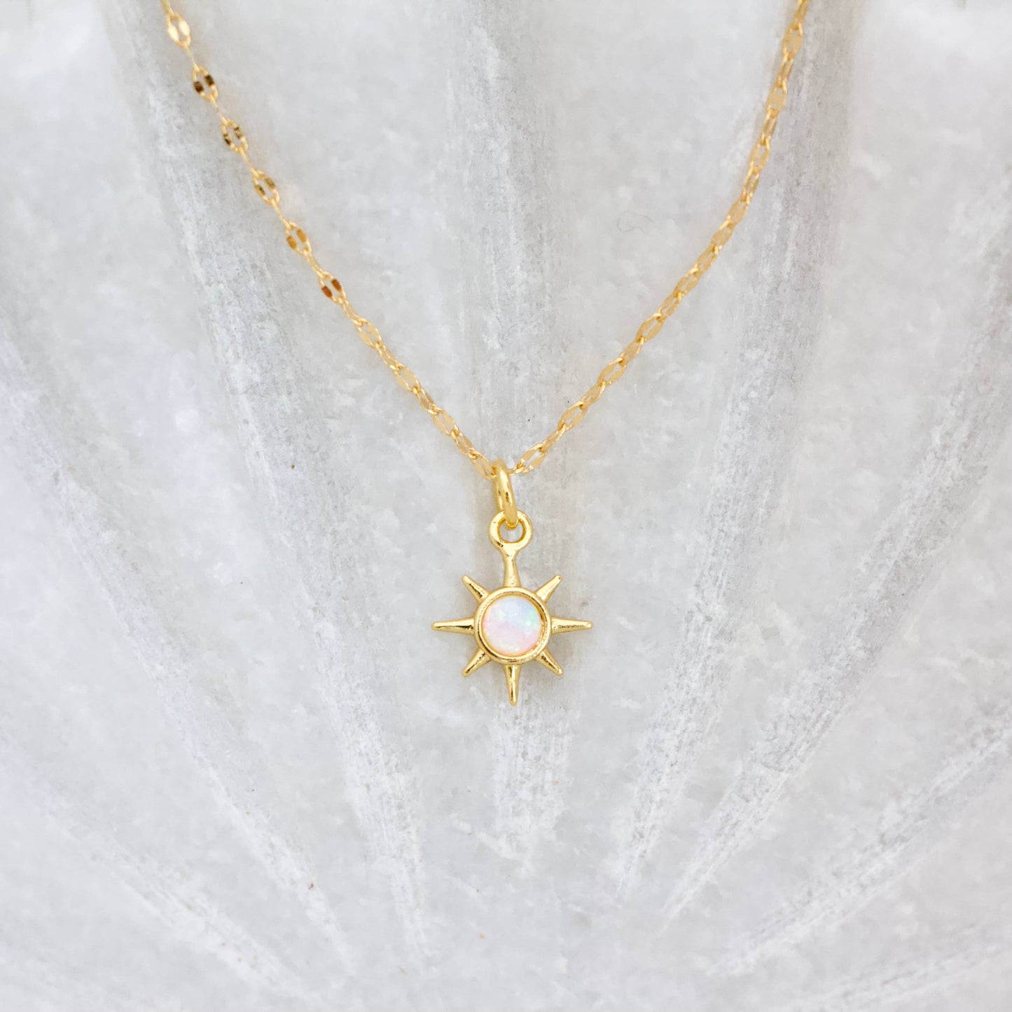 Opal Sun Necklace