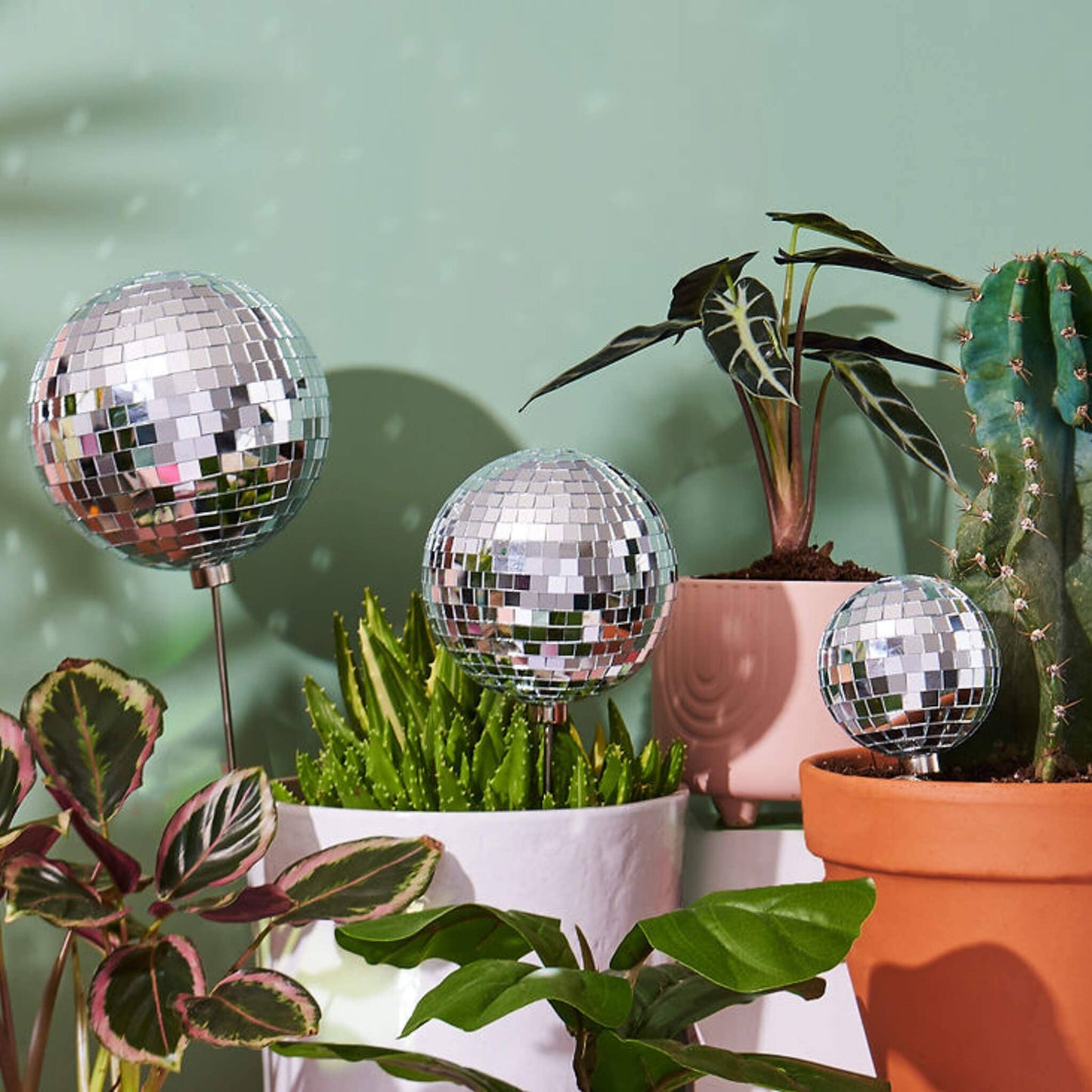 Disco Queen - 4.5" Disco Ball Decorative Plant Stake