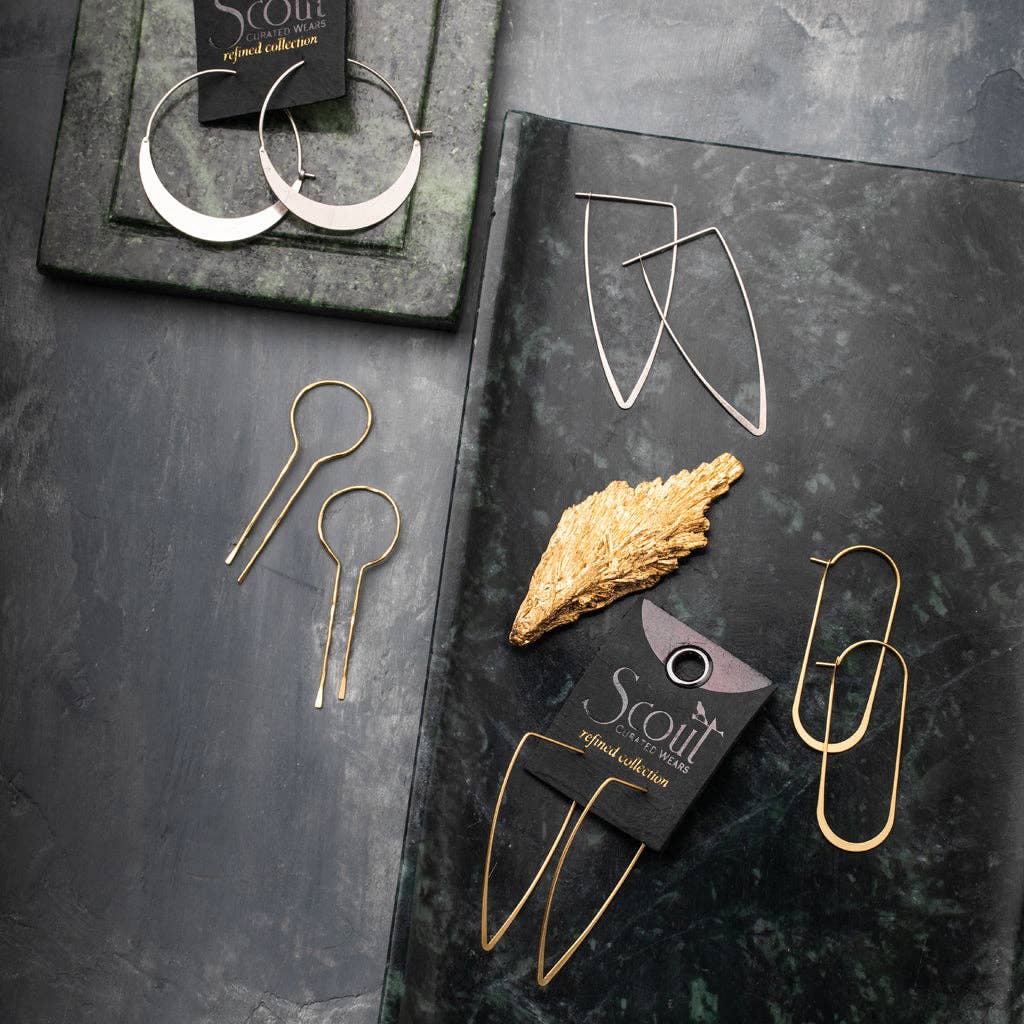 Refined Earring Collection - Cosmic Oval/Silver
