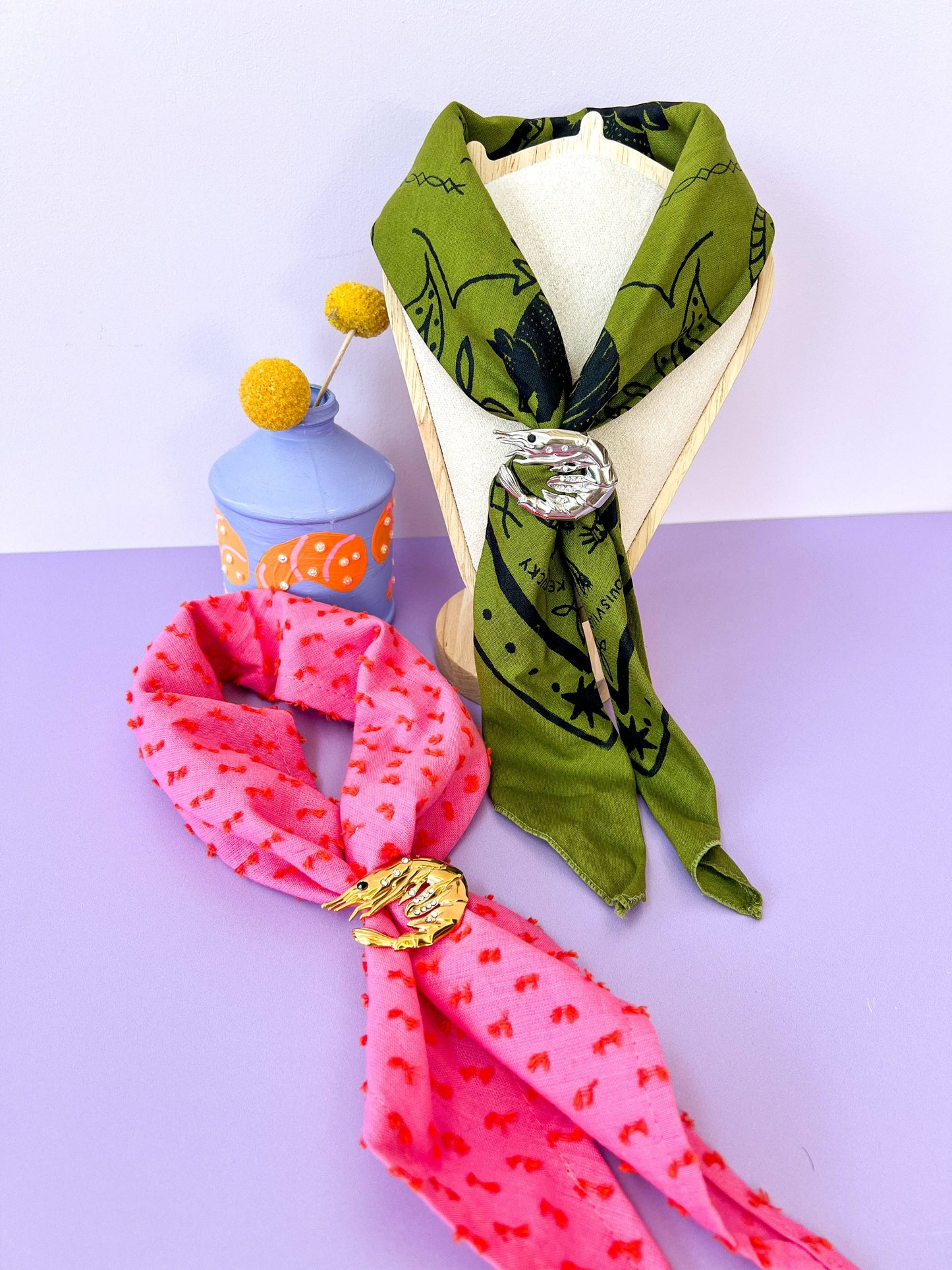 Fancy Shrimp Bandana Slide