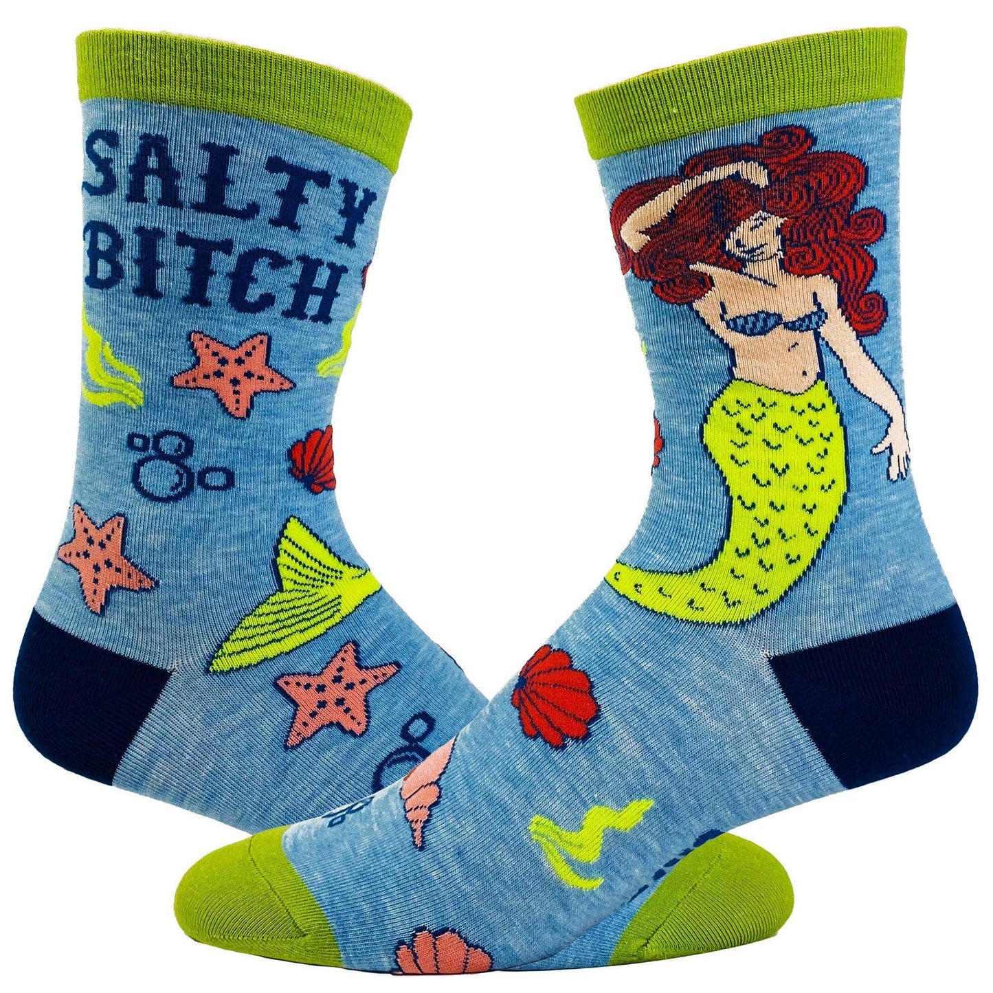 Women's Salty Bitch Socks Vacation Sock for Women Mermaid