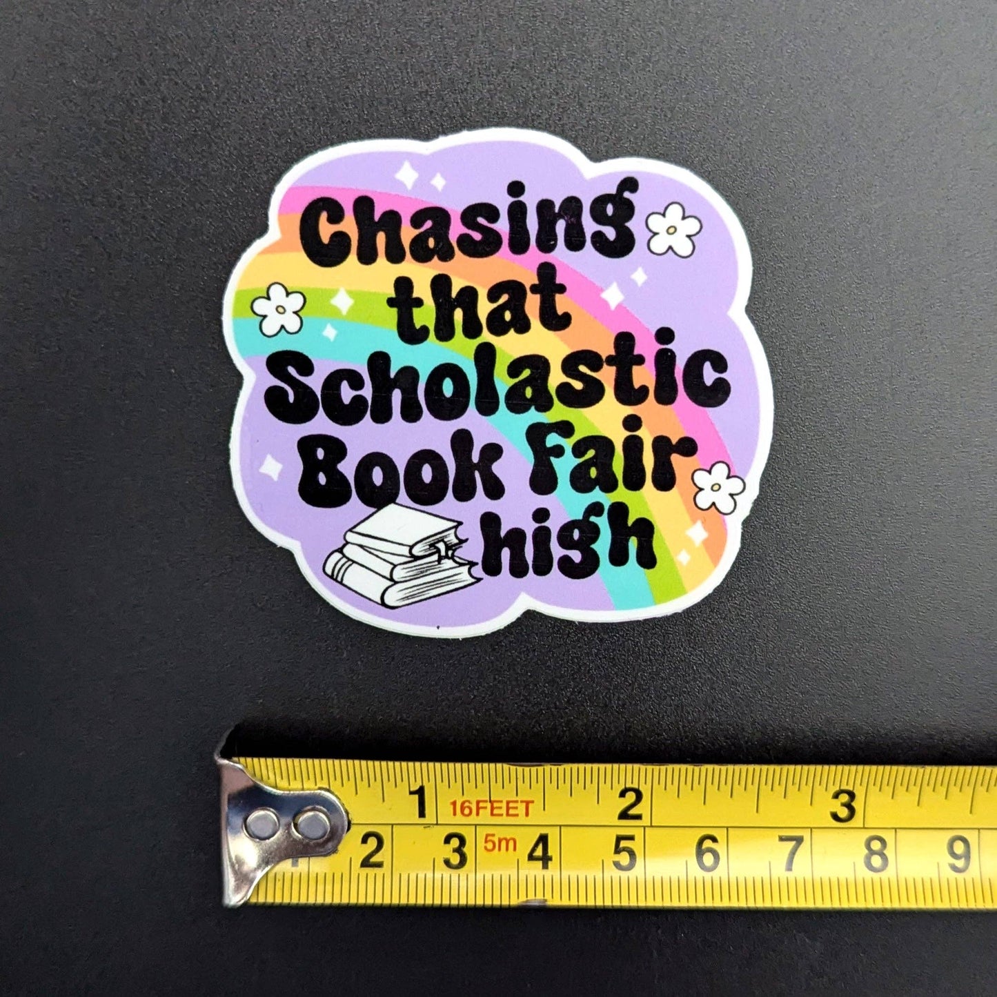 Chasing that Scholastic Book Fair High sticker