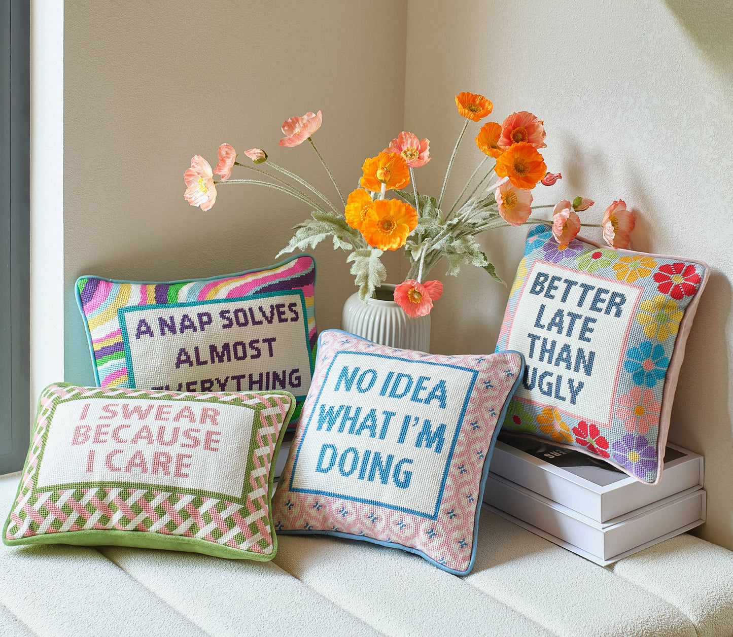 No Idea What I'm Doing Embroidered Pillow
