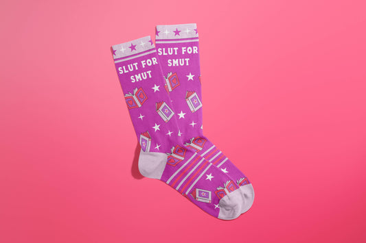 Slut For Smut Socks (funny socks, book lovers