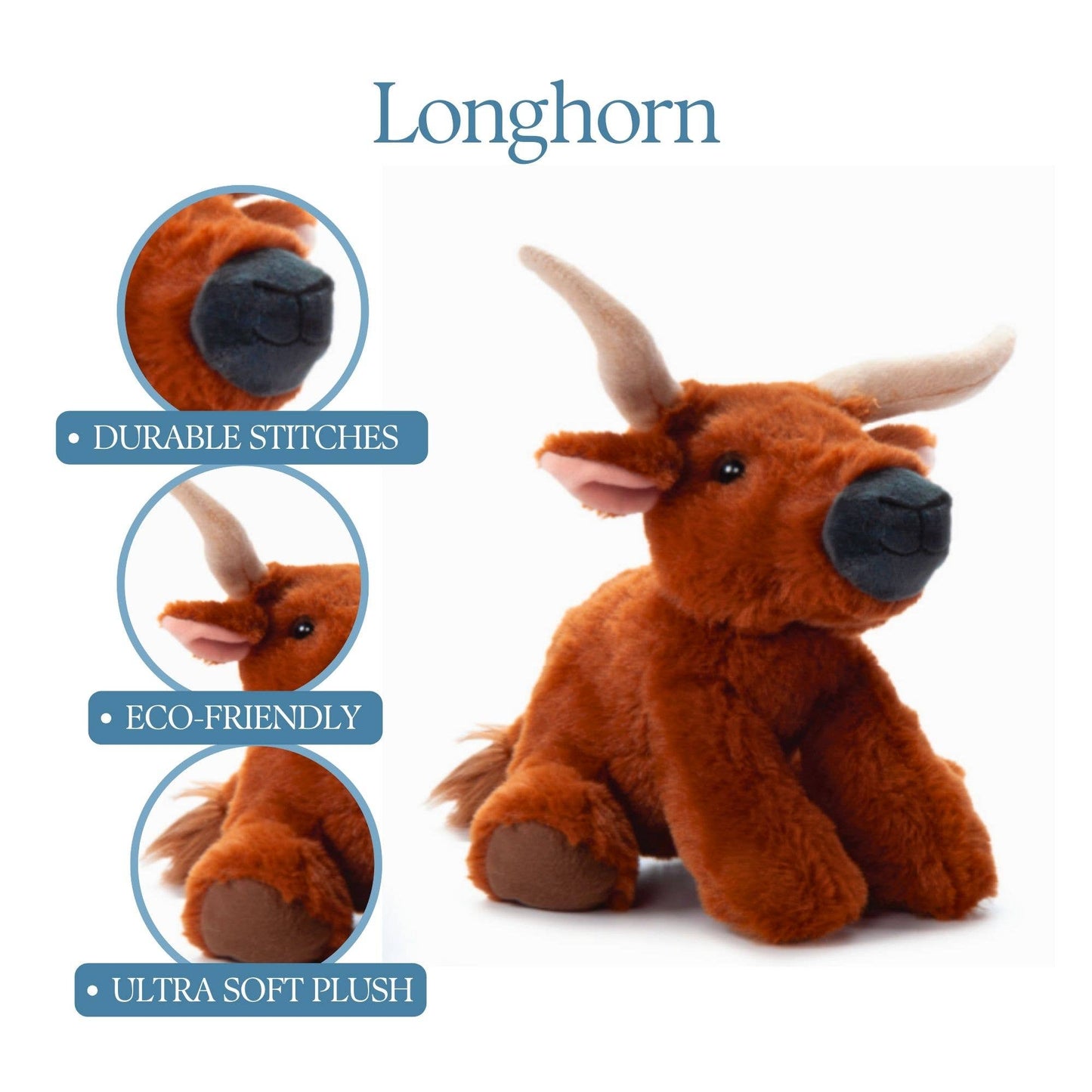 8" (20cm) Wild Onez Longhorn Cow