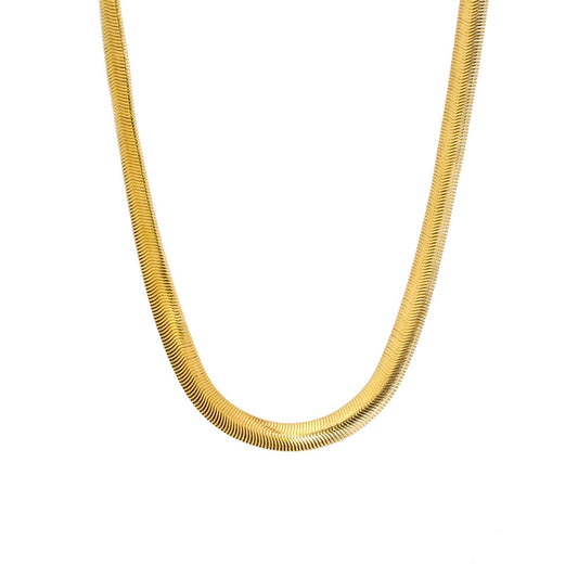 Gold Snake Chain Layering Necklace - waterproof
